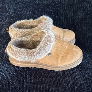 BOBS from Skechers Camel Faux Fur Slip-Ons